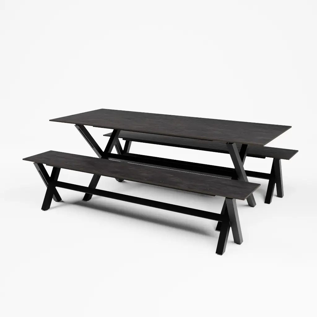X-FRAME-DINNERBENCH_BLACK_200x80_LHC12.BMO-black-moon_Mid-view.webp