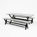 X-FRAME-DINNERBENCH_BLACK_200x80_LHC12.GRCASP-grigio_Mid-view.webp