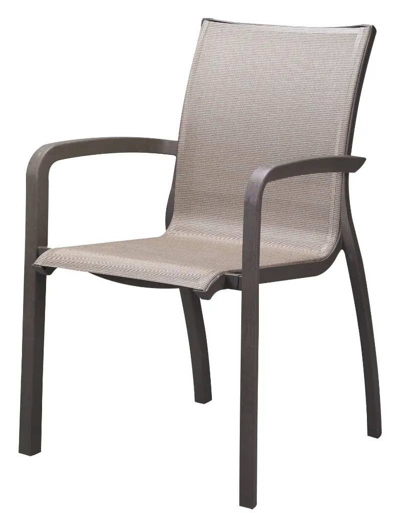 49026599 Fauteuil Sunset bronze toile Cognac 3-4 face.webp