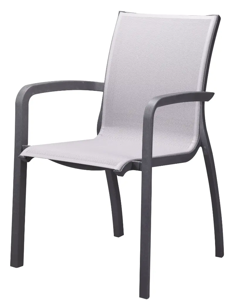 49021288 Fauteuil Sunset noir Volcanique toile grise 3-4 face.webp
