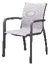 49021288 Fauteuil Sunset noir Volcanique toile grise 3-4 face.webp