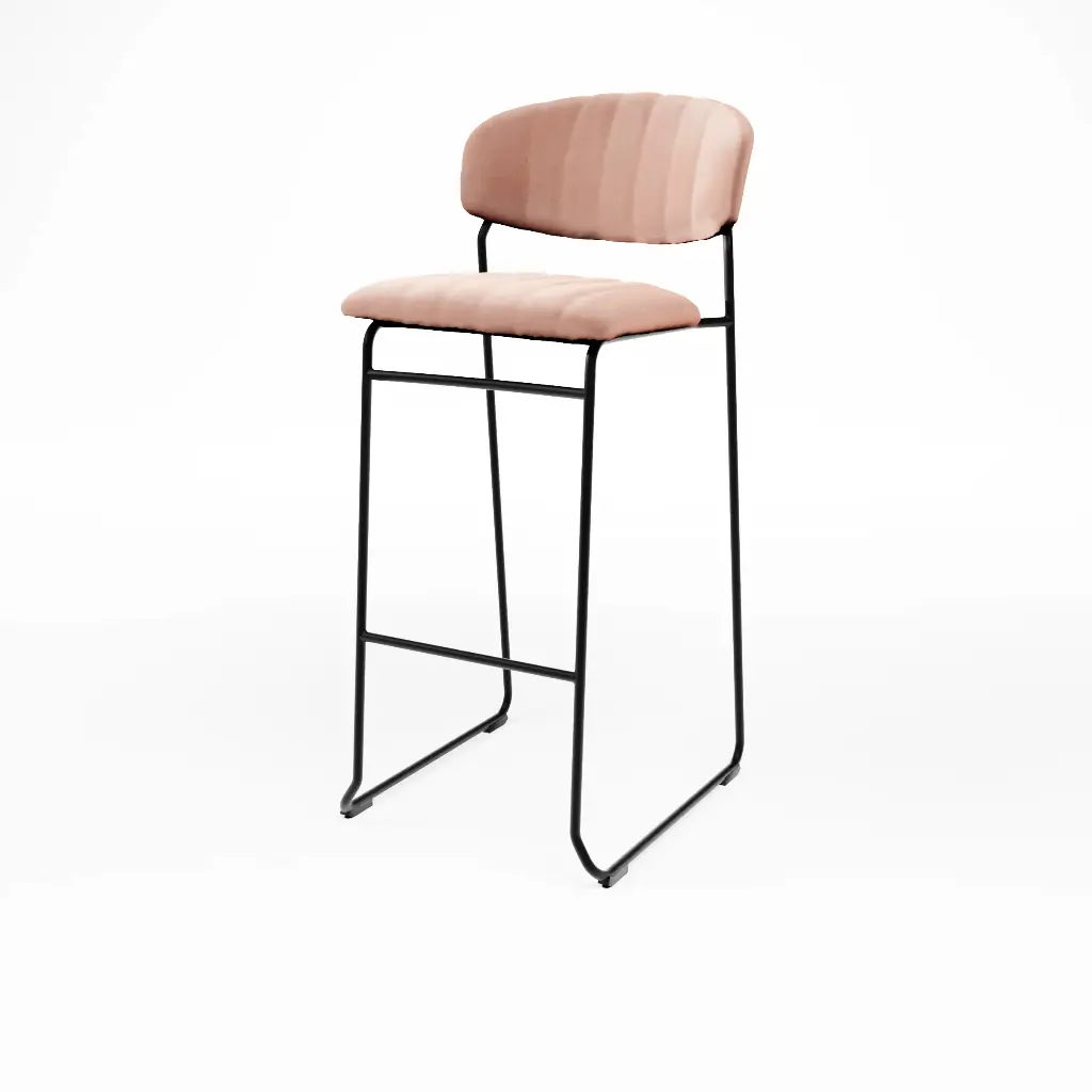 [FF STEB.STBLA VELVET.] Teddy barkruk