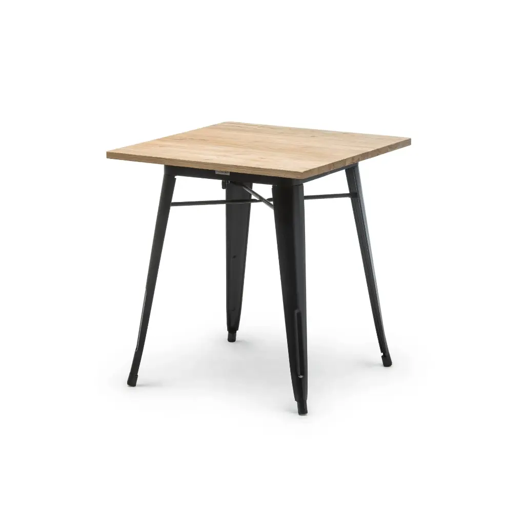 Tolix style tafel 70x70cm H75 (vast)