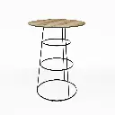 Alice party tafel o80cm H110cm